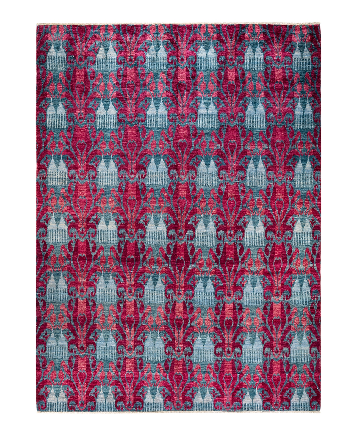 Adorn Hand Woven Rugs Modern M16128 9'10in x 14'1in Area Rug - Red
