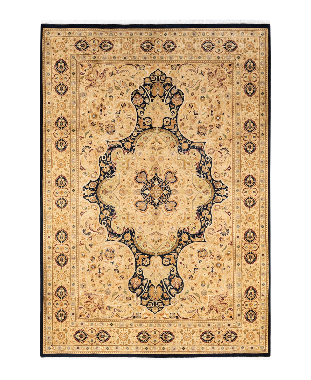 Closeout! Adorn Hand Woven Rugs Mogul M1749 6'1in x 9'1in Area Rug - Black