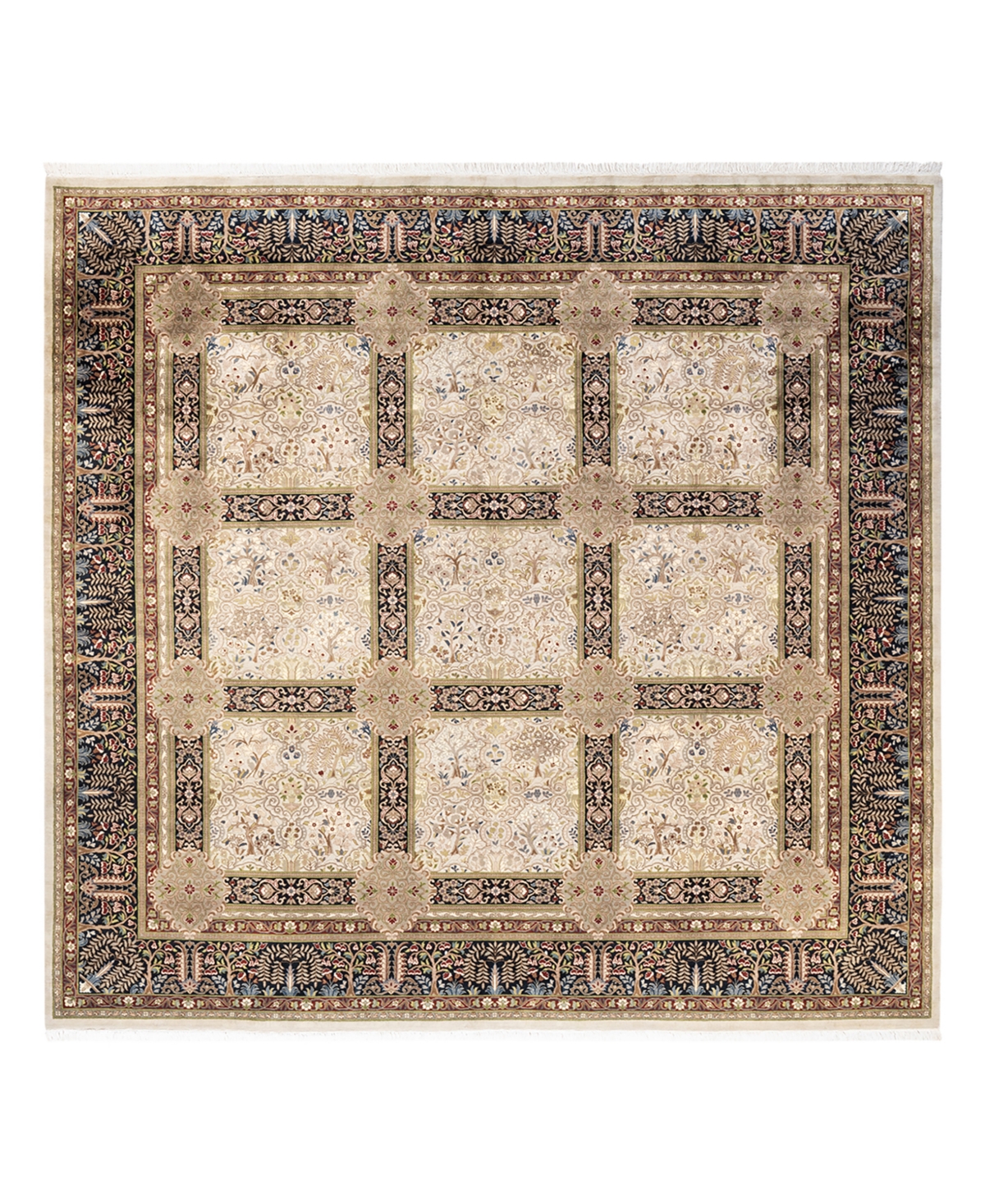 Closeout! Adorn Hand Woven Rugs Mogul M148211 8'2in x 8'7in Area Rug - Ivory