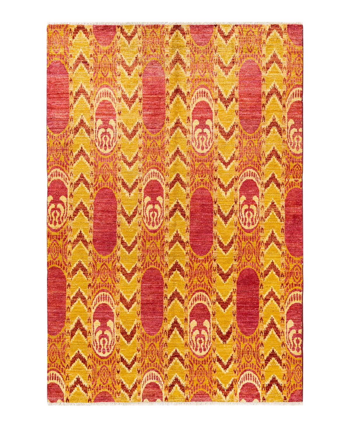 Adorn Hand Woven Rugs Modern M16253 6'1in x 9'3in Area Rug - Orange