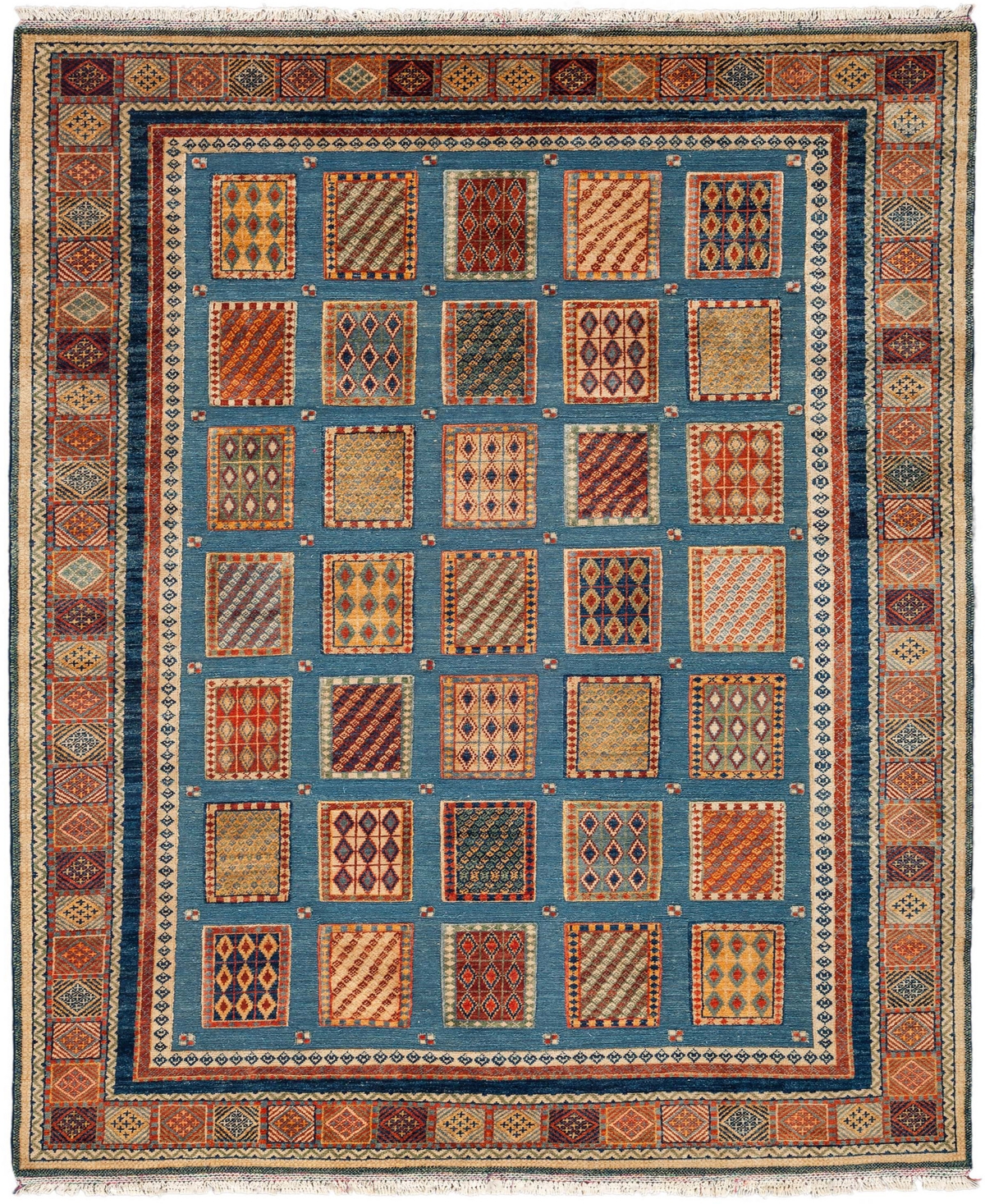 Adorn Hand Woven Rugs Tribal M181157 6'7in x 9'9in Area Rug - Mist