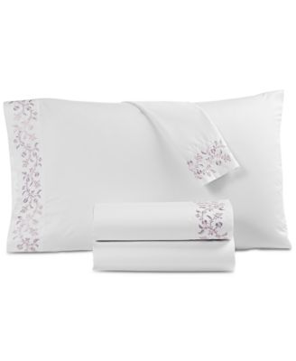 Hotel Collection - Floral Vine Embroidered 500-Thread Count King Pillowcase, Created for Macy's