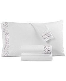 Floral Vine Embroidered 500 Thread Count Sheet Sets, Created for Macy's