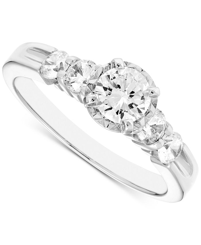 Macy's engagement store rings white gold