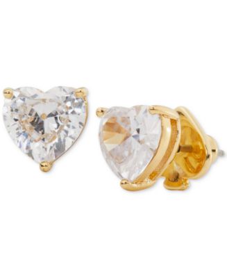 アクセサリー Kate Spade Heart Stud Earrings Rose Gold Kate Spade New York Women's Gold Plated Metal Yours Truly