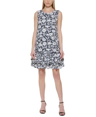 tommy hilfiger geo print shift dress