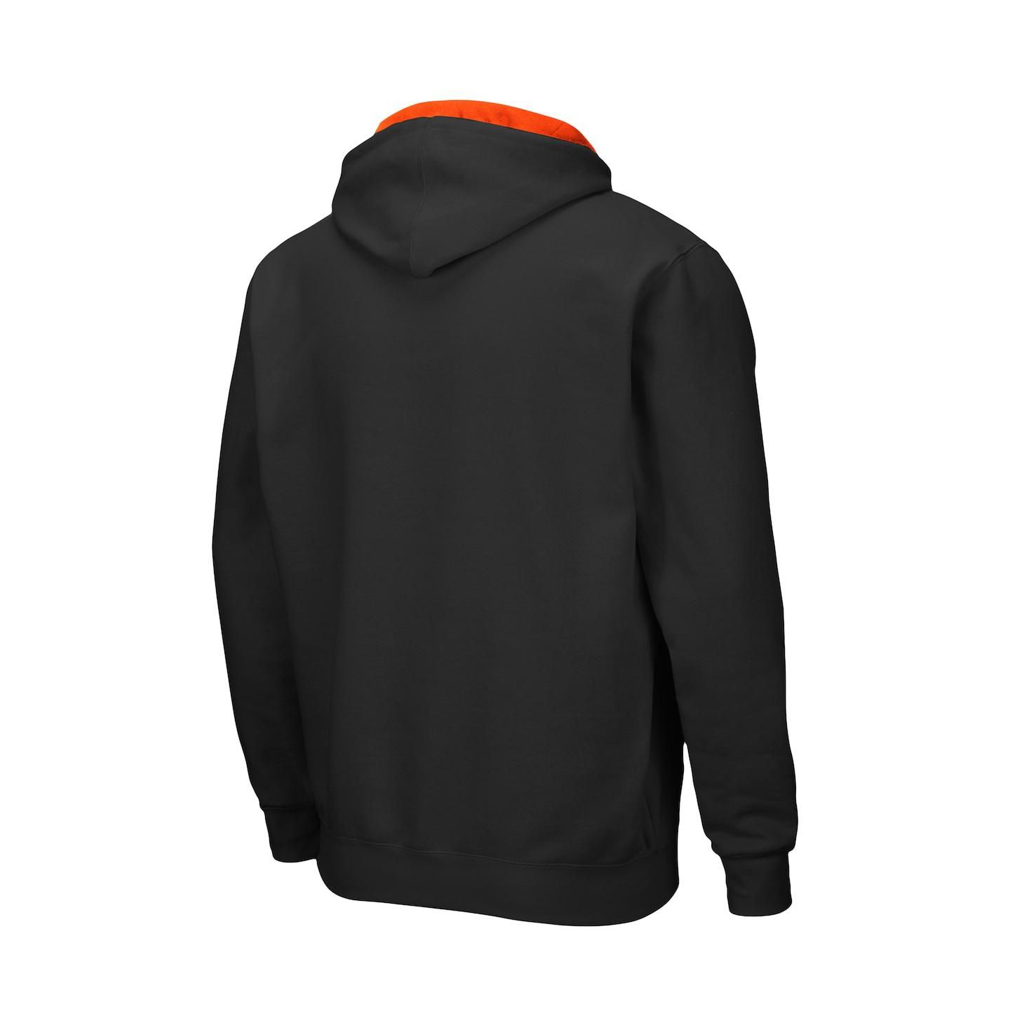 Мужское худи Colosseum Oklahoma State Cowboys Arch & Logo 3.0 Full-Zip, цвет: Чёрный — фото 3