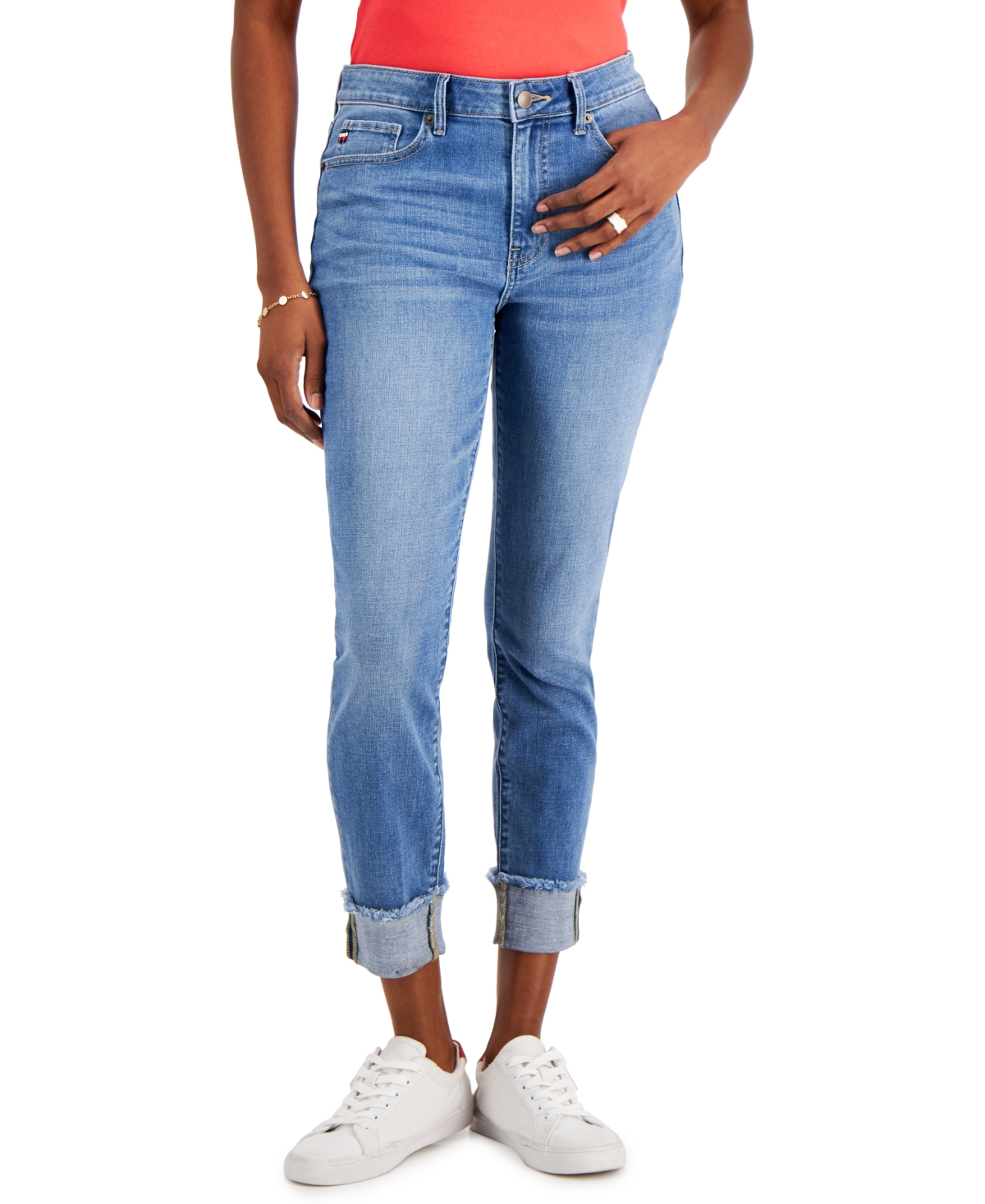 Tommy Hilfiger Tribeca Th Flex Light Rinse Skinny Cuff Jeans