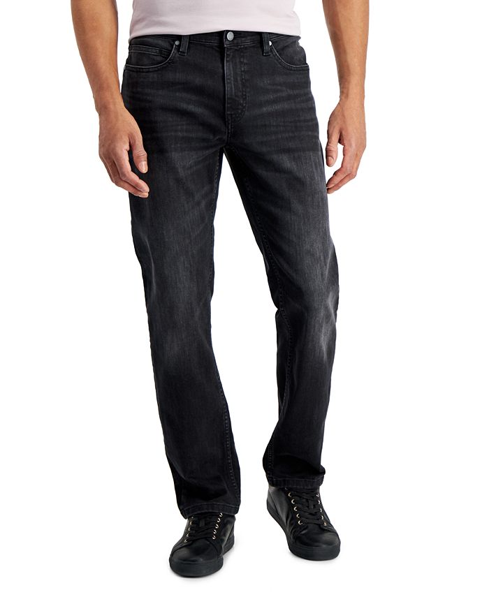 Alfani Men's Sam Black-Wash Straight-Fit Stretch Jeans, Created for ...