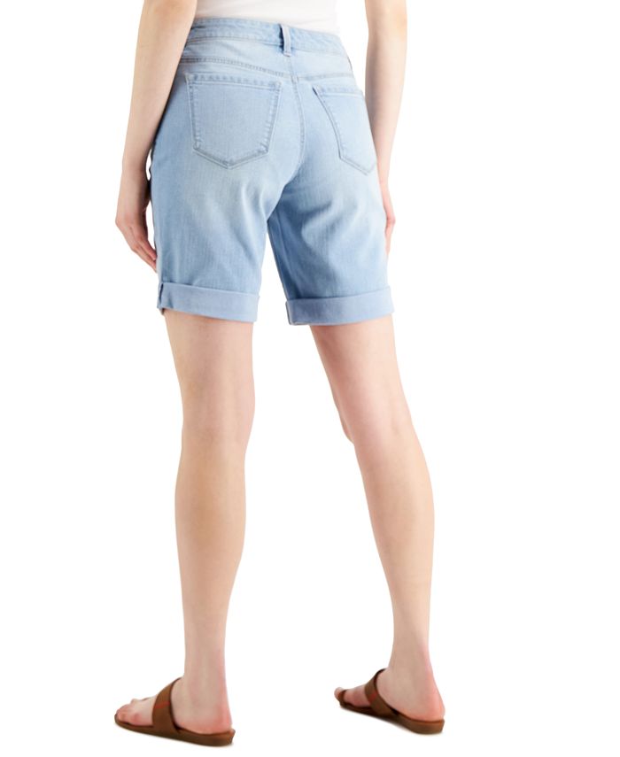 Style & Co Cuffed Denim Bermuda Shorts, Created for Macy's & Reviews