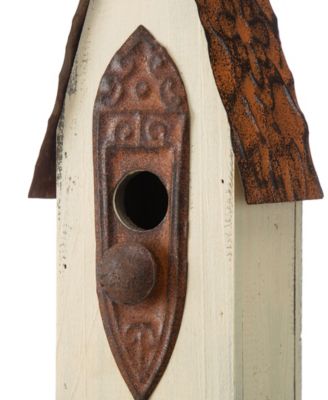 13.25" Washed Distressed Birdhouse