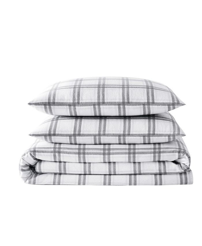 Macy's London Fog Plaid 2 Piece Flannel Comforter Set, Twin XL Macy's