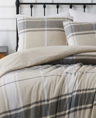 Preston Plaid 3 Piece Flannel Comforter Set, King