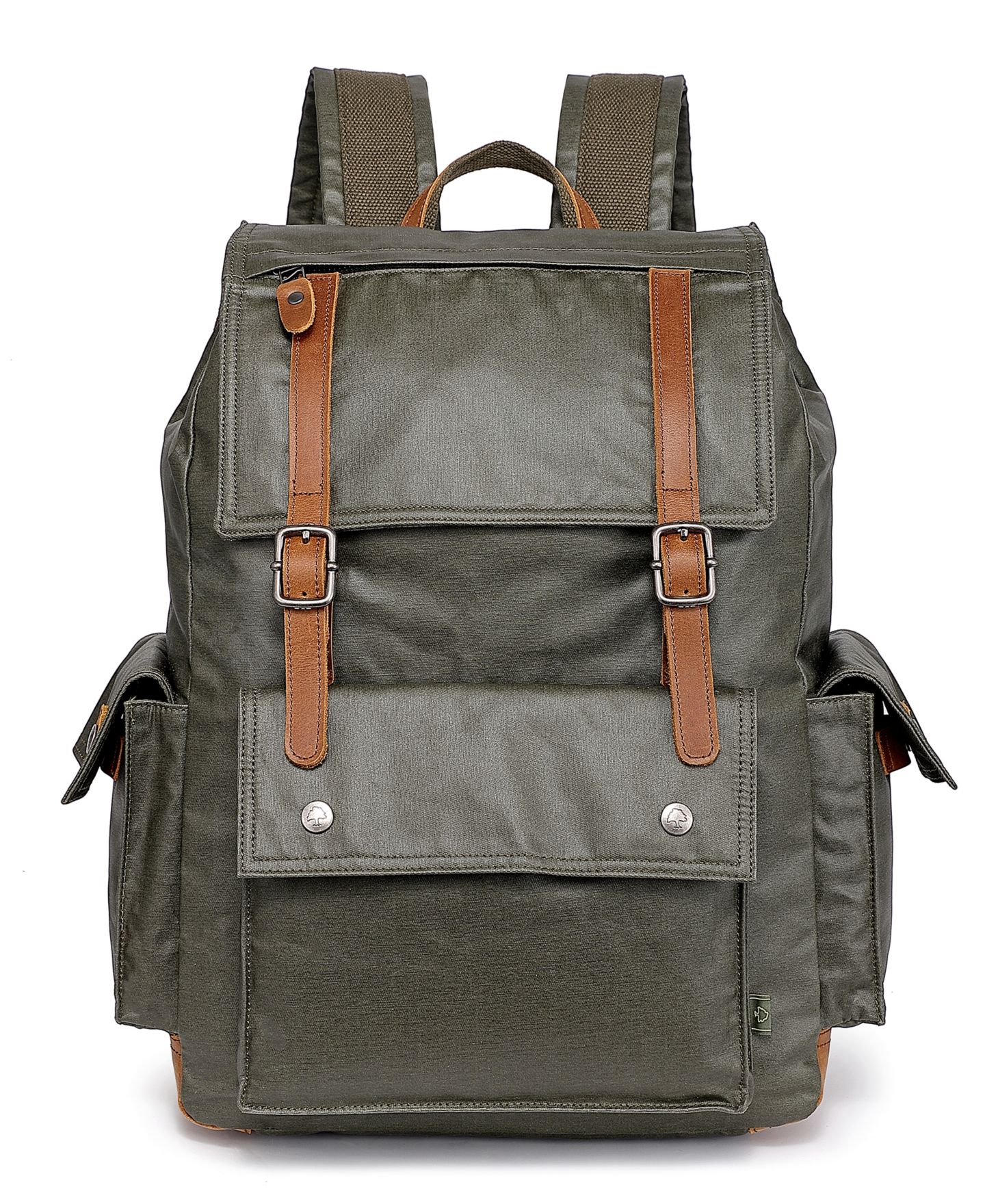 Рюкзак TSD BRAND Urban Light Traveller Canvas, цвет: Армейский зелёный — фото 1