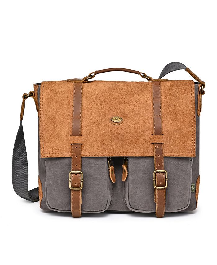 TSD BRAND Valley Oak Canvas Messenger Bag & Reviews - Handbags ...