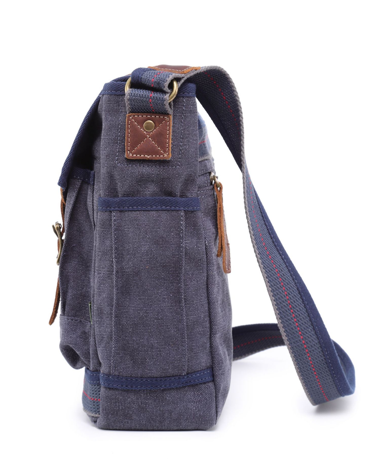 Turtle Ridge 4-Pocket Canvas Crossbody Bag