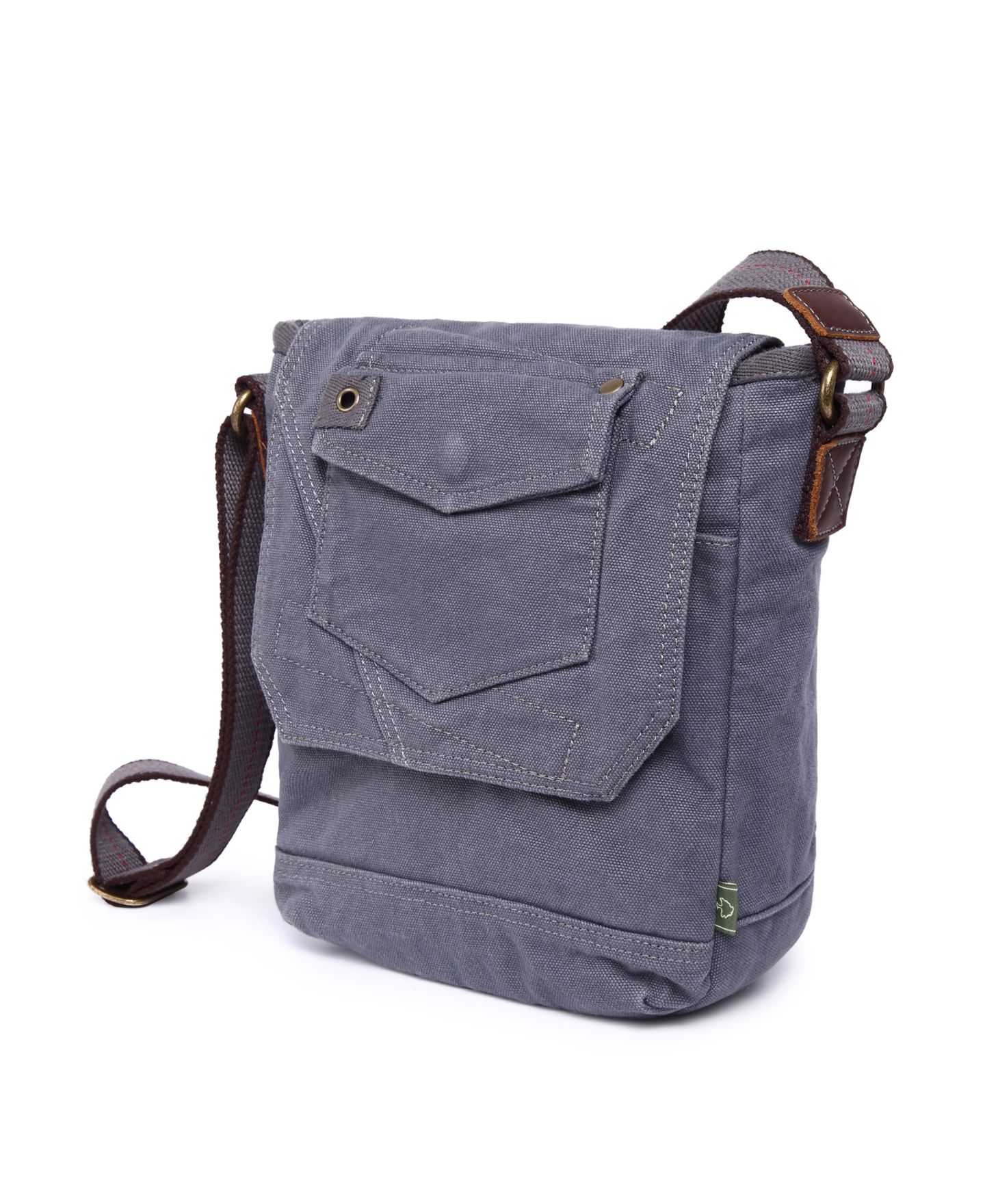 Женская сумка TSD BRAND Spring Palm Canvas Crossbody, цвет: Серый — фото 4