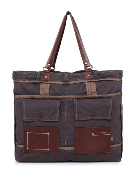Женская сумка TSD BRAND Lake Toya Canvas, цвет: Серый