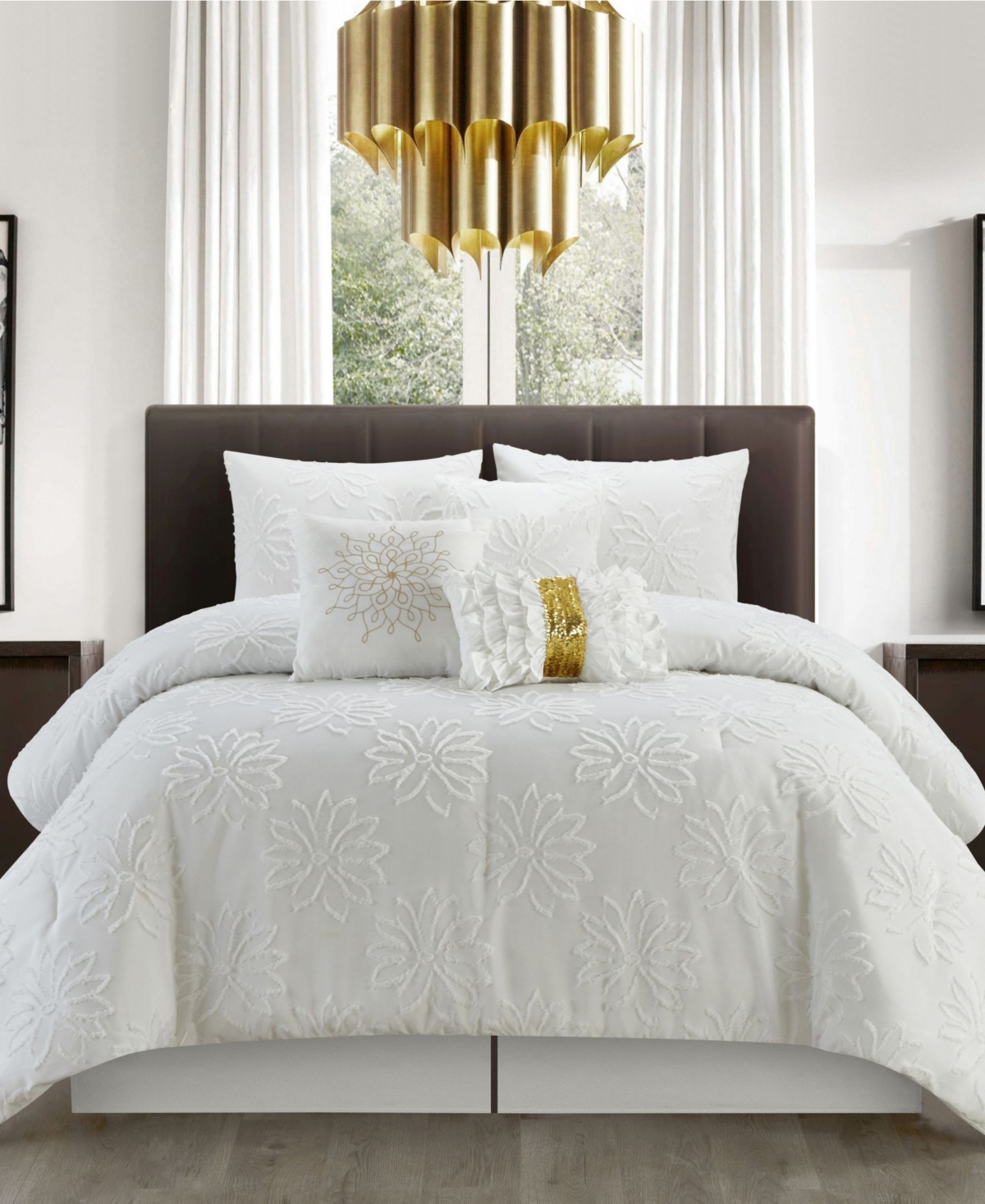 Stratford Park Allen 7-piece Comforter Set, California King In White
