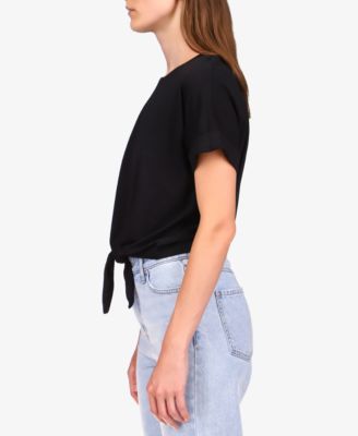 All Day Tie-Hem Cuffed T-Shirt