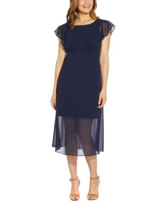 Adrianna Papell - Chiffon Overlay Dress