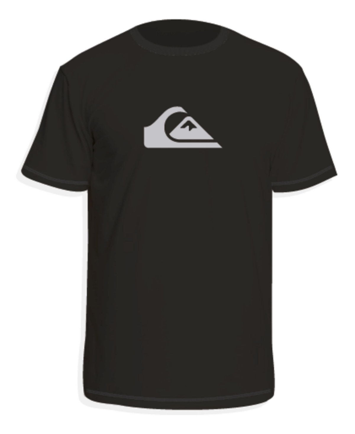 Quiksilver Men's Solid Streak Short Sleeves Rashguard T-shirt In Black