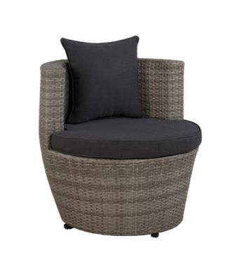 Bistro All-Weather Conversation 2 Round Chairs and 18" H Table, Set of 2