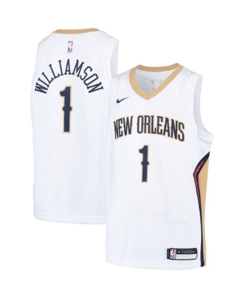 Топ Nike Zion Williamson White New Orleans Pelicans Swingman Player Jersey - Association Edition для мальчиков