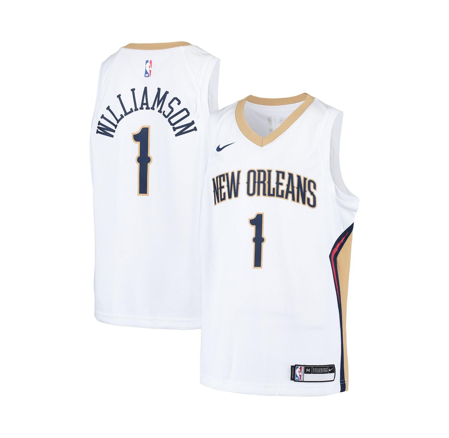 Big Boys Zion Williamson White New Orleans Pelicans Swingman Player Jersey - Association Edition