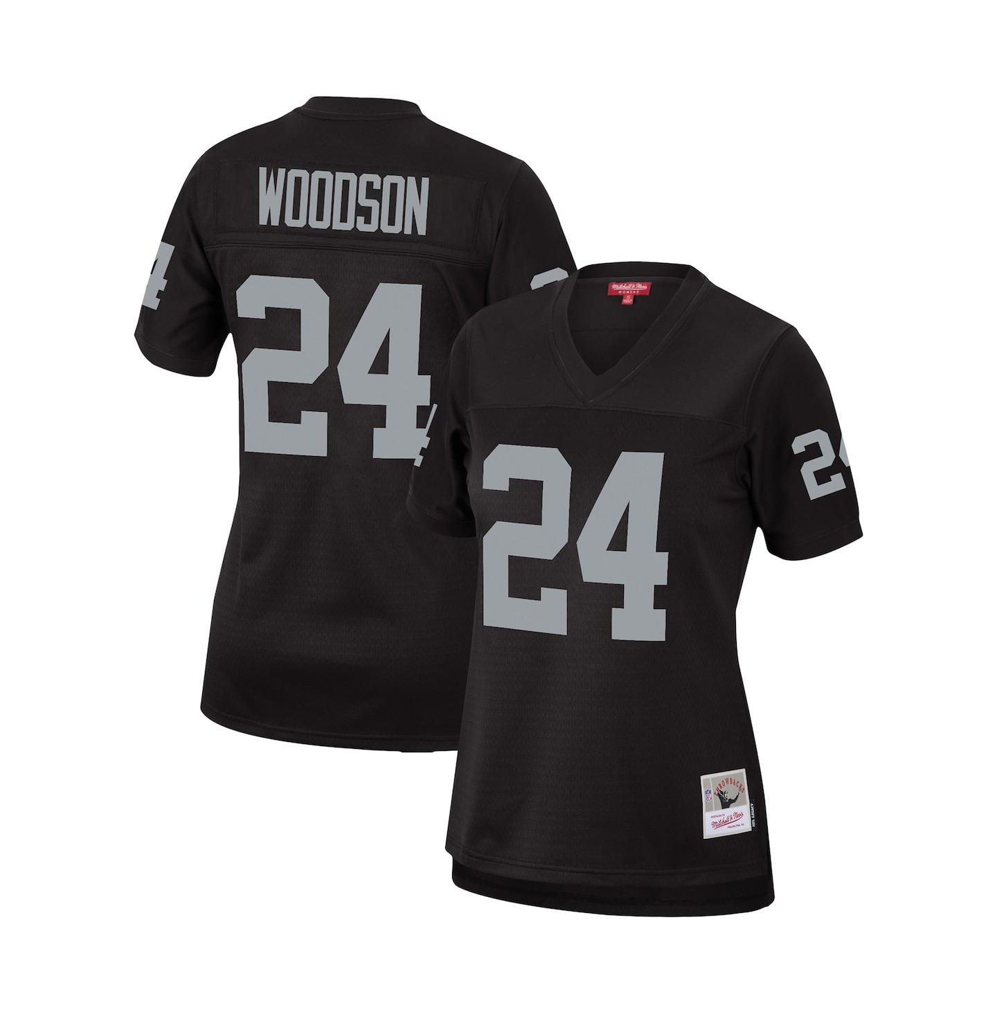 Женский топ Mitchell & Ness Charles Woodson Black Las Vegas Raiders Legacy Replica Team Jersey — фото 1