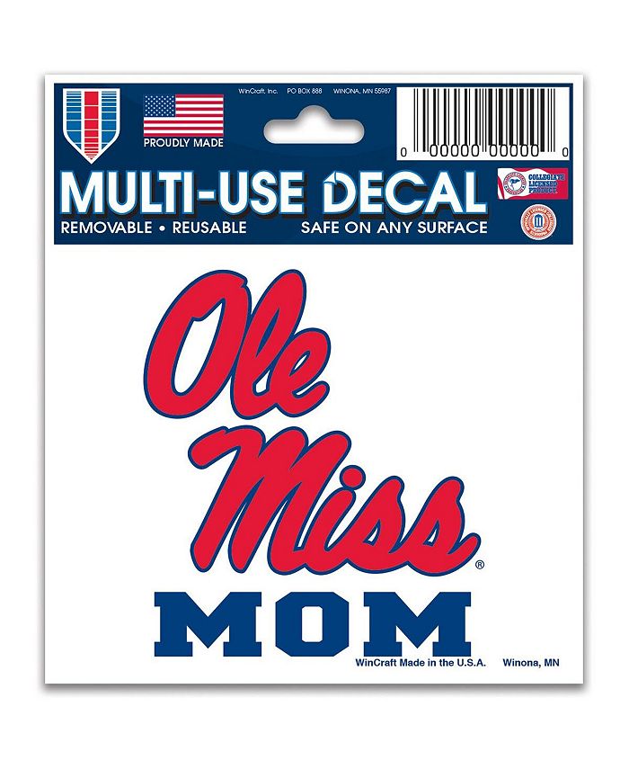 NCAA Mississippi Rebels Decal 3-Pack - Removable Team Spirit Stickers