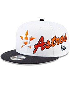 Men's White Houston Astros Vintage-Inspired 9FIFTY Snapback Hat
