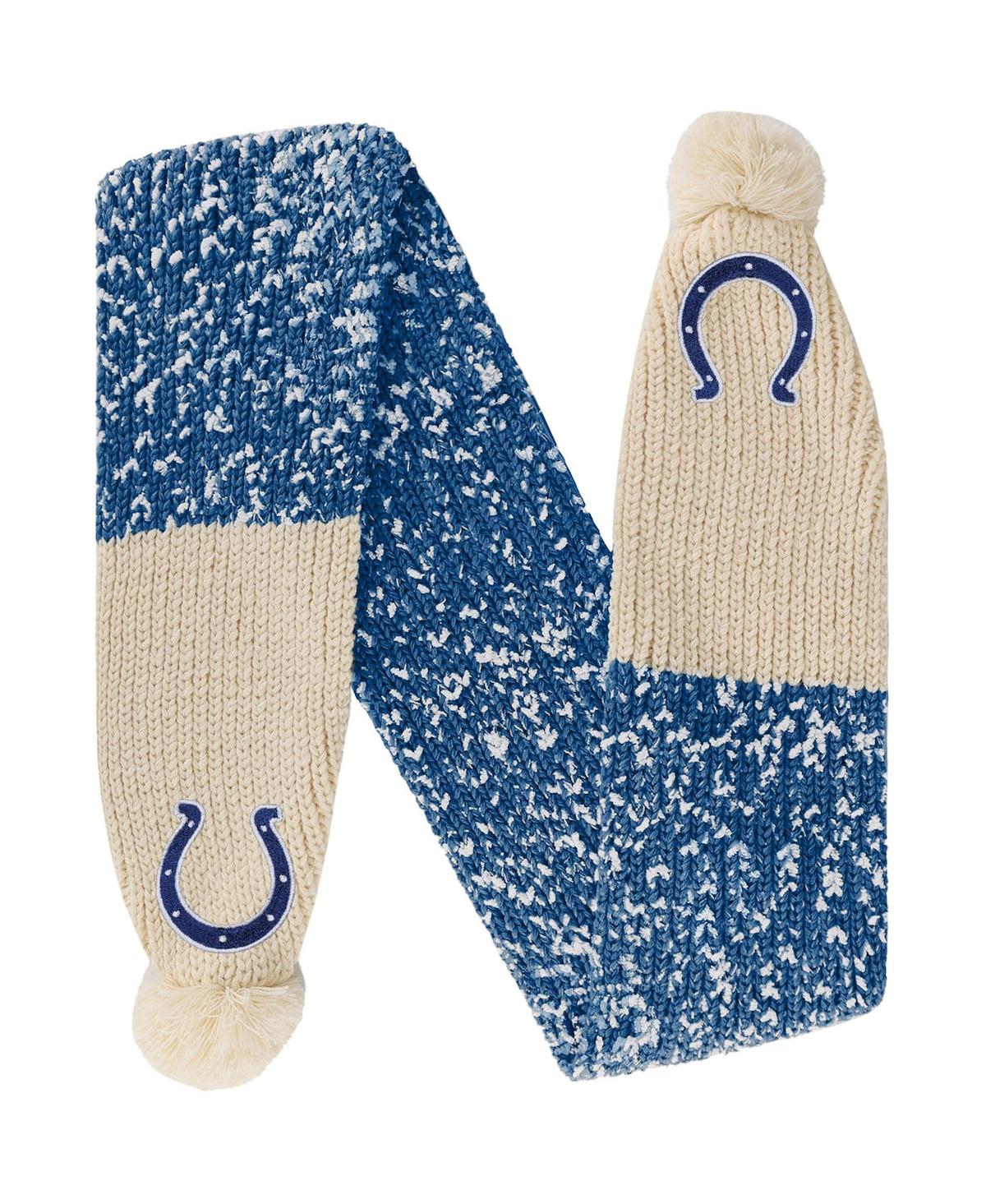 Women's Foco Indianapolis Colts Confetti Scarf with Pom - Blue