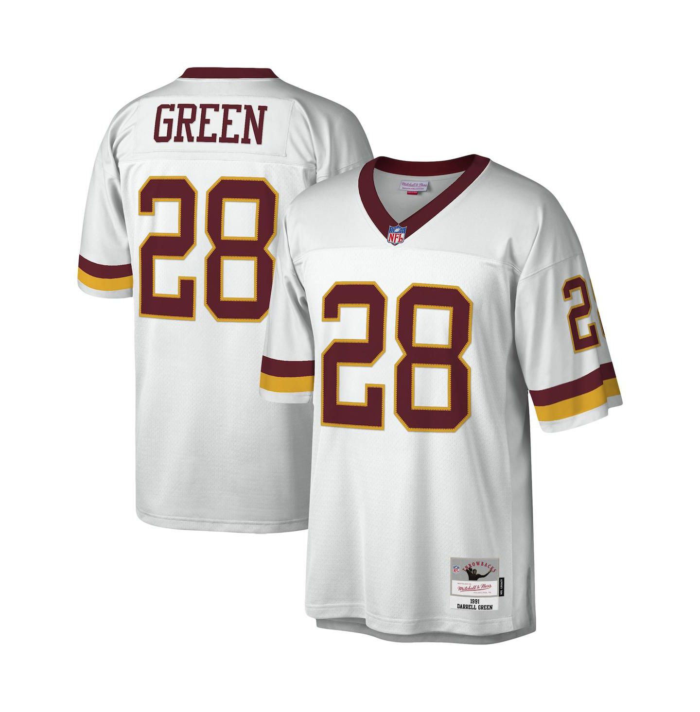 Мужской топ Mitchell & Ness Darrell Green White Washington Football Team Legacy Replica Jersey — фото 2