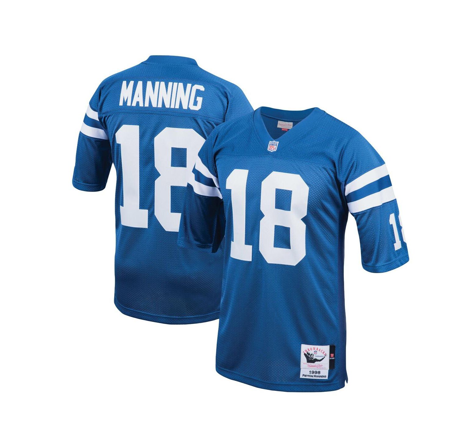Men's Peyton Manning Royal Indianapolis Colts 1998 Authentic Throwback Retired Player Jersey