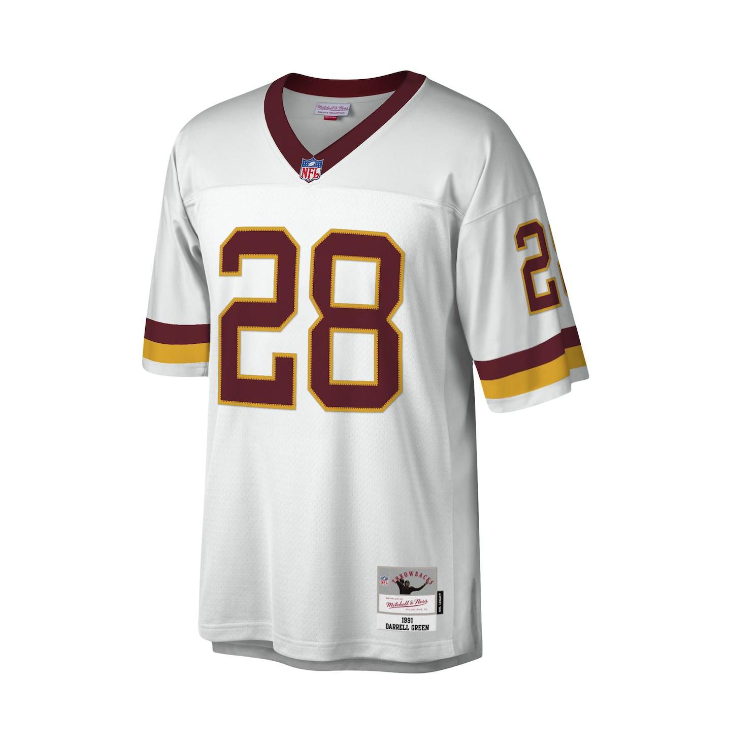 Мужской топ Mitchell & Ness Darrell Green White Washington Football Team Legacy Replica Jersey — фото 3