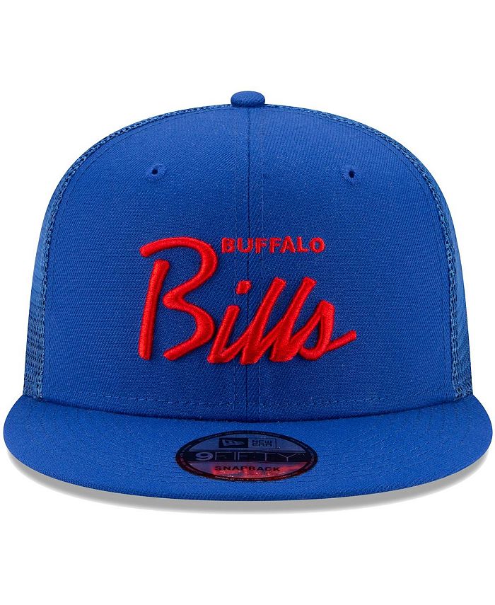 New Era Men's Royal Buffalo Bills Script Trucker 9FIFTY Snapback Hat ...