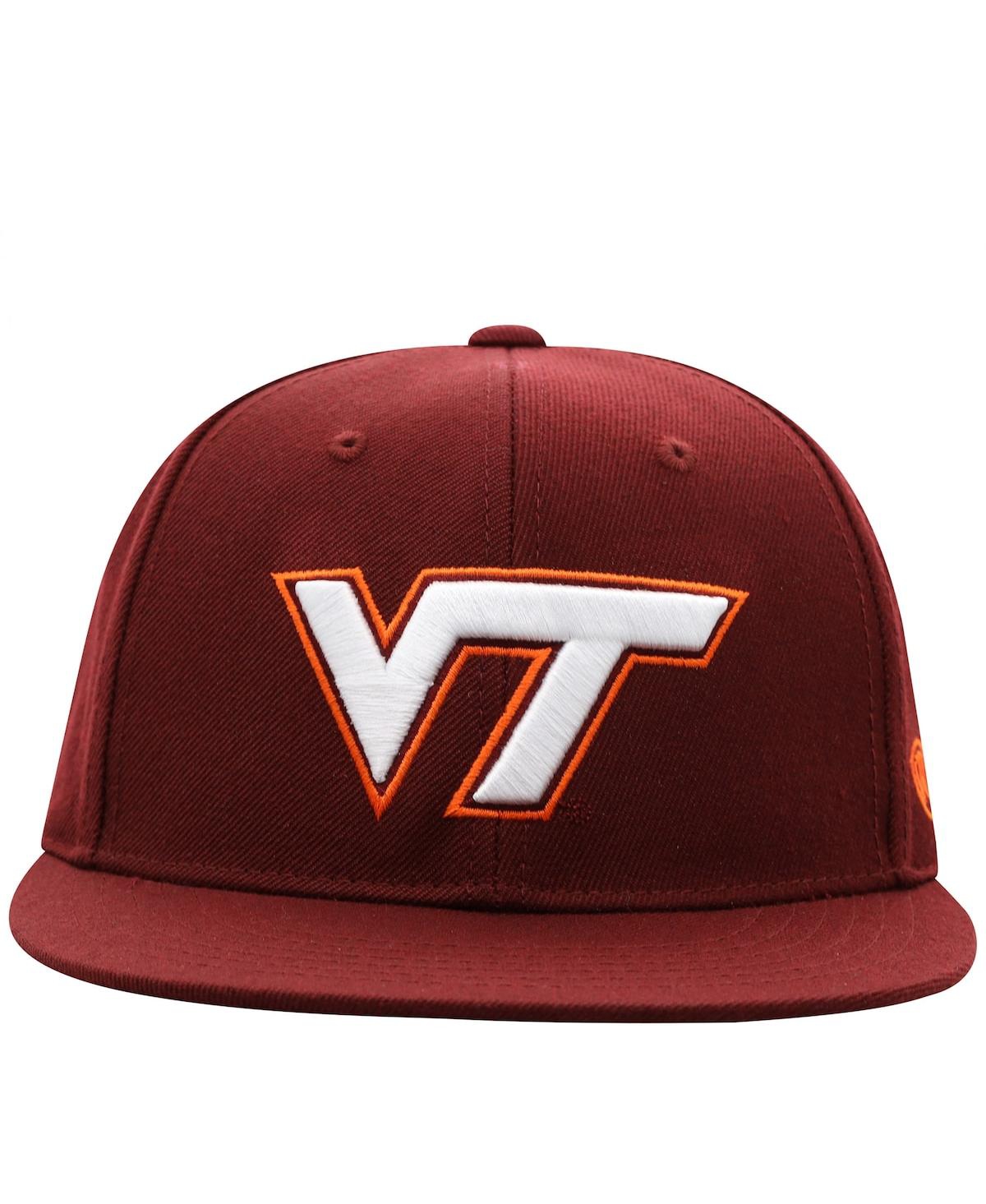 Men's Top of the WorldVirginia Tech Hokies Team Color Fitted Hat - Maroon