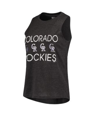 Women's Purple, Black Colorado Rockies Meter Muscle Tank Top and Pants Sleep Set