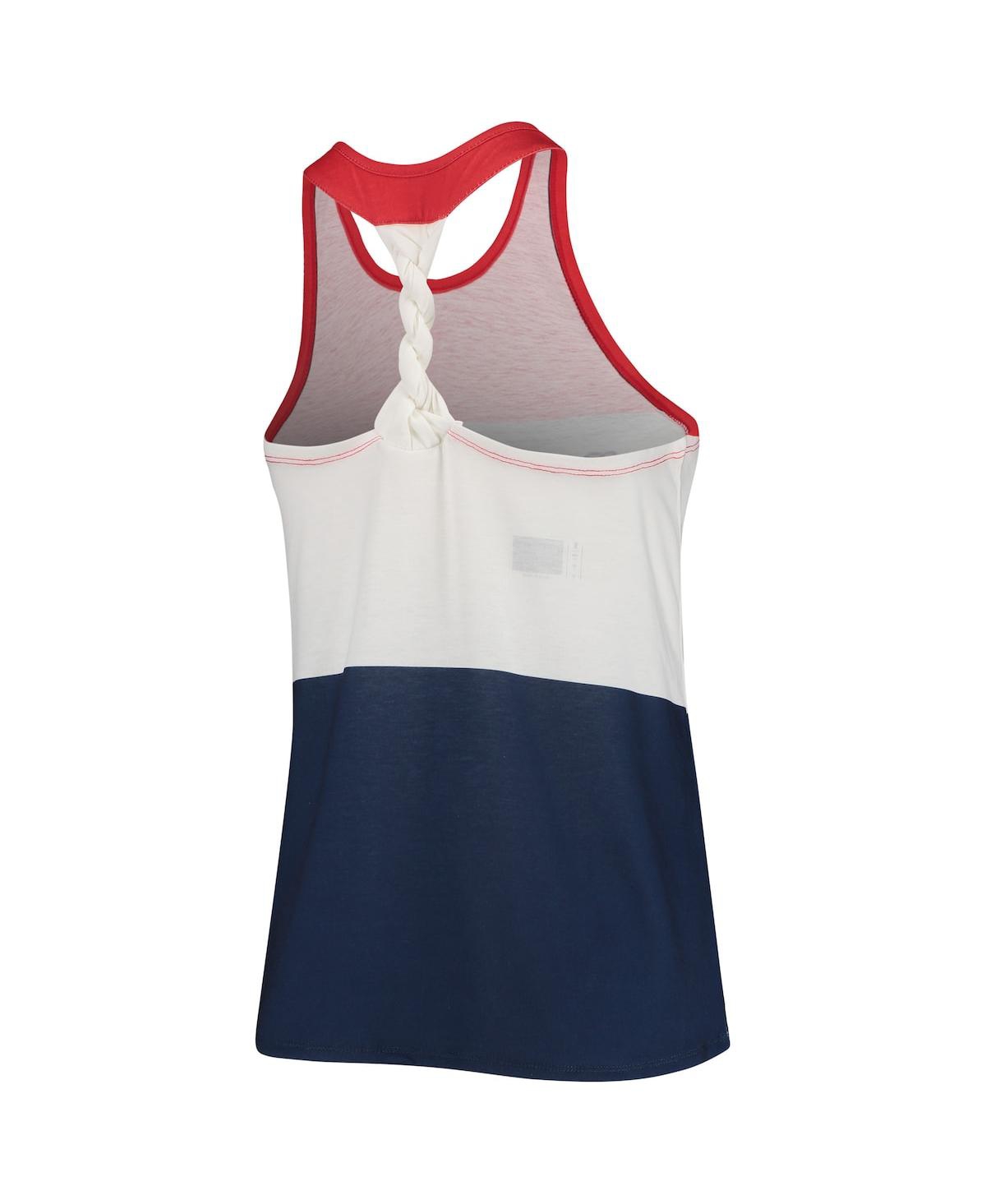 Shop Foco Women's  Red And Navy Boston Red Sox Twist Back Tank Top In Red,navy
