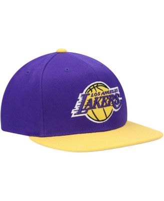Men's Purple Los Angeles Lakers Area Code Snapback Hat