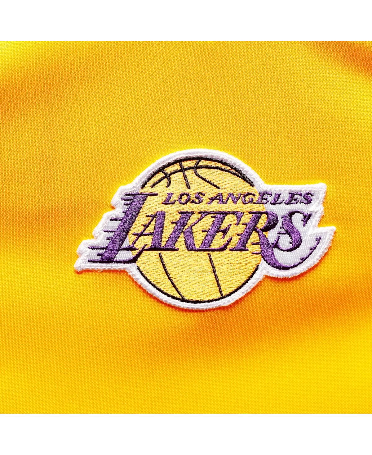 Men's Mitchell & NessLos Angeles Lakers 2002 Nba Finals Hardwood Classics On-Court Authentic Sleeveless Shooting Shirt - Gold