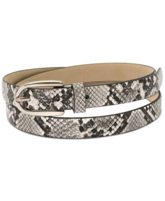 2-Pk Snake & Solid Belt, Created for Macy's