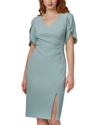 Pearl-Trim Cocktail Dress