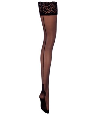 Bluebella - Black Lace-Top Hold Ups