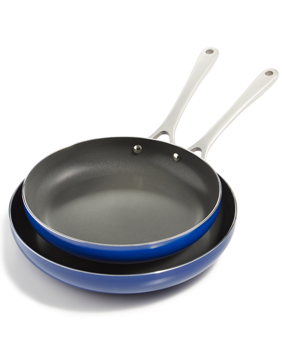 The Cellar Aluminum Nonstick 2-pc. Frypan Set, Created For Macy's In Blue