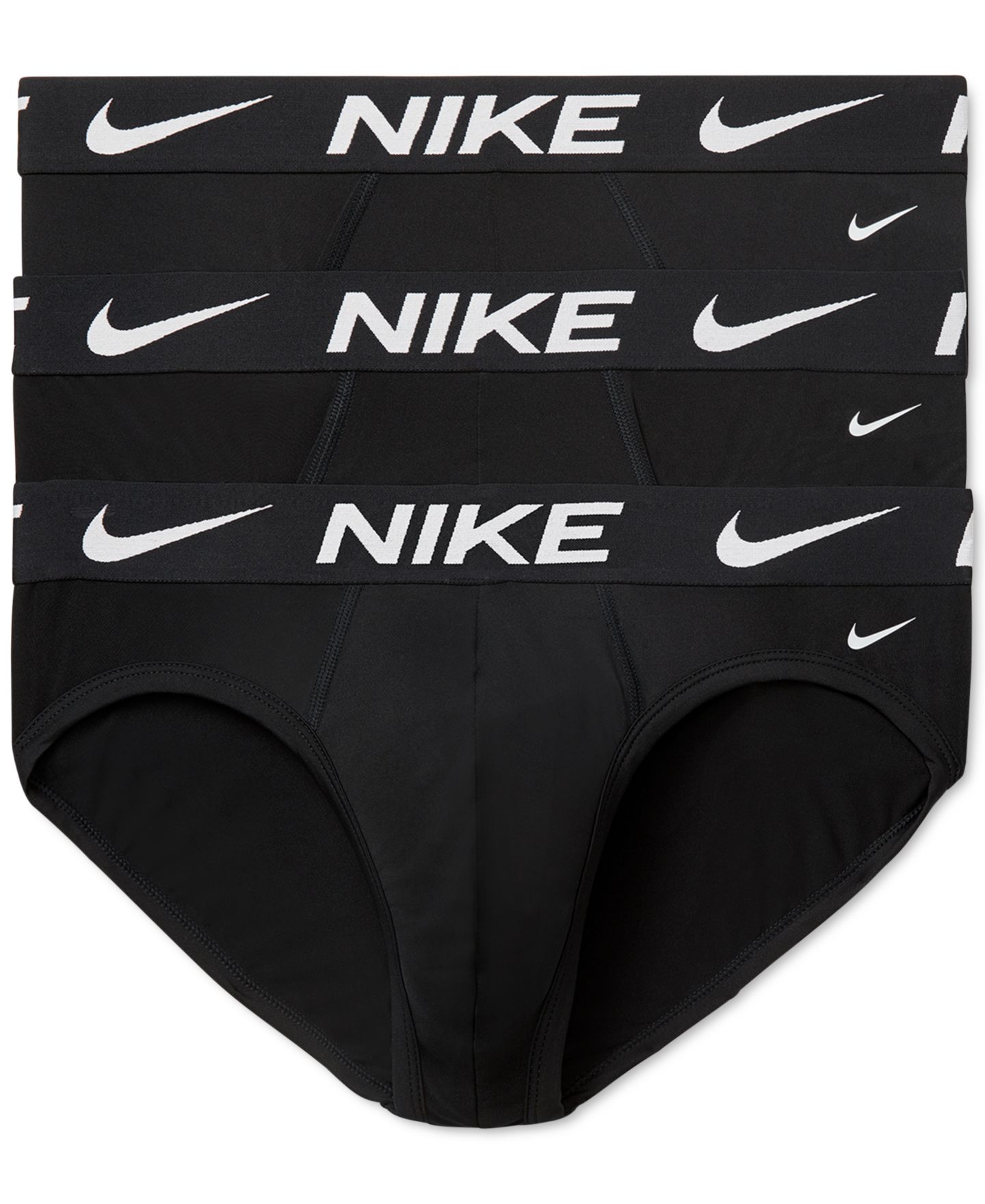 Трусы-брифы Hip для мужчин, 3 шт. — Nike, цвет: Чёрный — фото 1