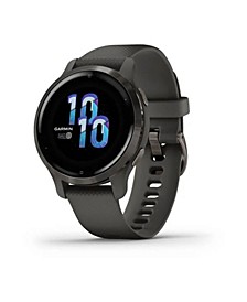 Unisex Venu 2S Black Silicone Band Smart Watch 40mm