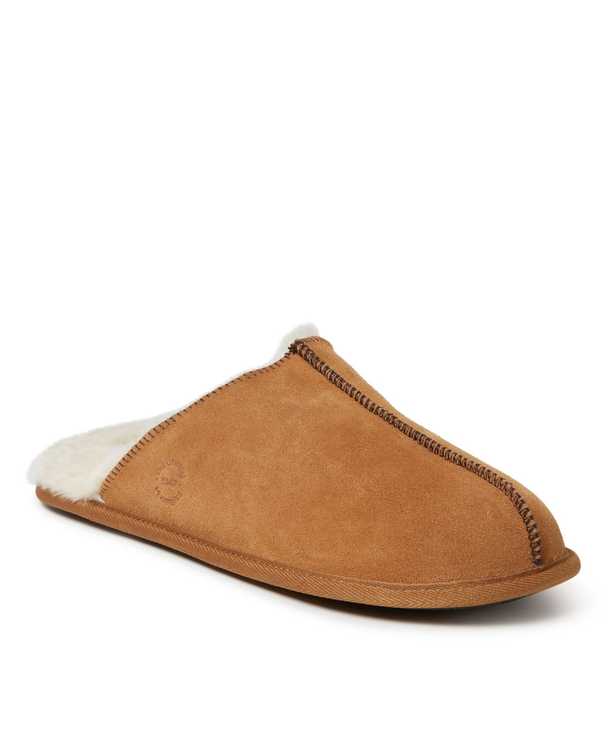 Dearfoams Men's Bradford Genuine Suede Scuff House Slipper