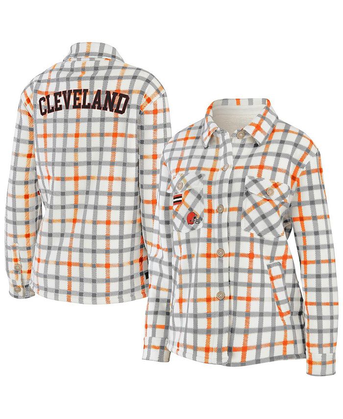 WEAR by Erin Andrews Women's Oatmeal and Orange Cleveland Browns